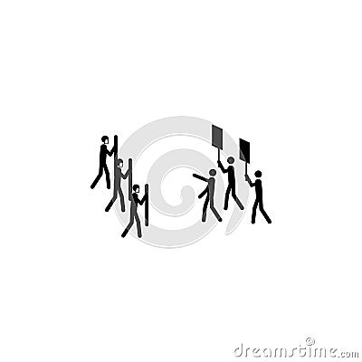 police against protesters icon. Elements of protest and rallies icon. Premium quality graphic design. Signs and symbol collection Stock Photo