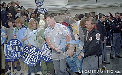 Police arrest anti abortion protesters Editorial Stock Photo