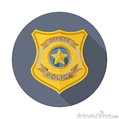 Police badge icon Vector Illustration