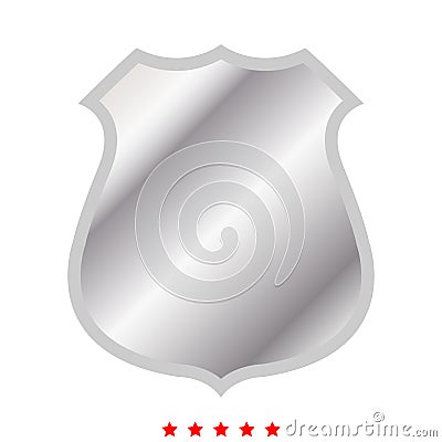 Police badge icon . Flat style Vector Illustration