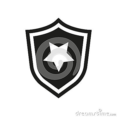 Police badge icon. Trendy Police badge logo concept on white background from law and justice collection Vector Illustration