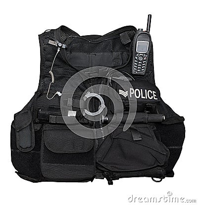 Police body armor Stock Photo