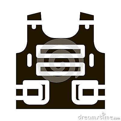 Police Body Safe Armor Icon Illustration Vector Illustration