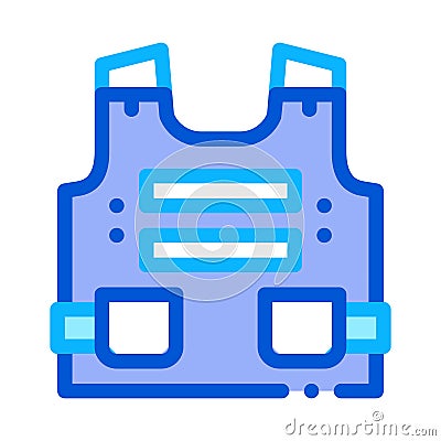 Police Body Safe Armor Icon Outline Illustration Vector Illustration