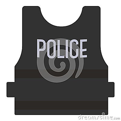 Police bulletproof icon cartoon vector. Police security Vector Illustration