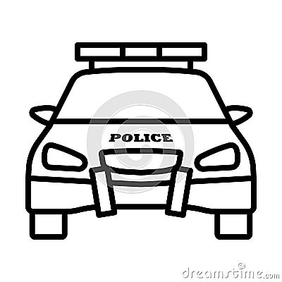 Police Car Icon Vector Illustration