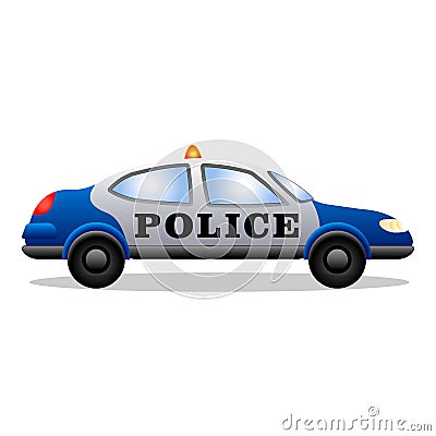 Police car icon cartoon vector. Cop vehicle Vector Illustration