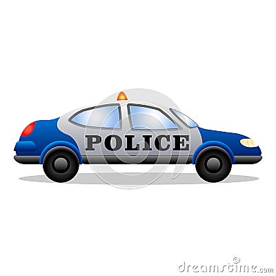 Police car icon cartoon vector. Cop vehicle Stock Photo