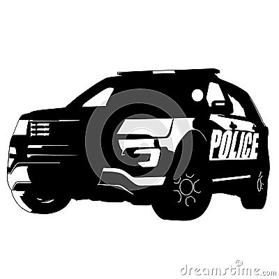 Police car vector eps illustration by crafteroks Vector Illustration