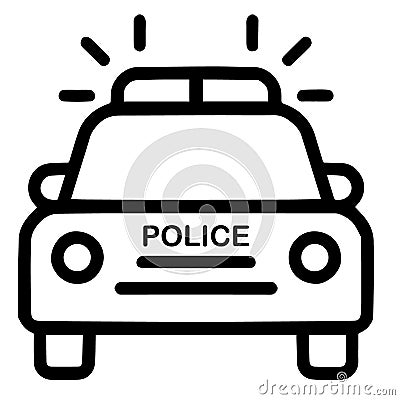 Police car vector eps illustration by crafteroks Vector Illustration
