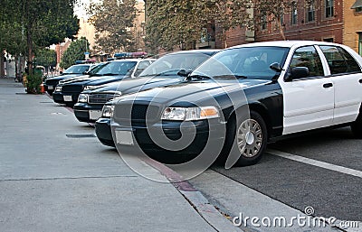 Police cars Stock Photo