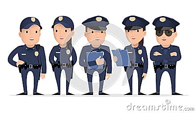 Police character. Vector Illustration