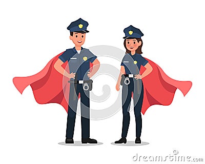 Police character vector design no9 Vector Illustration