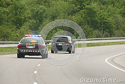 Police Chase Stock Photo