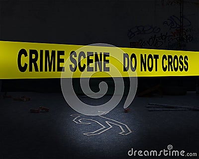 Police Crime Scene, Murder, Background Stock Photo