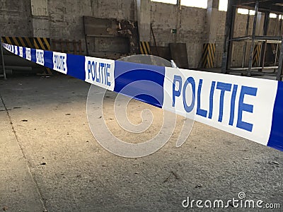 Police crime scene tape Editorial Stock Photo