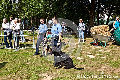 Police dogs show their discipline Editorial Stock Photo