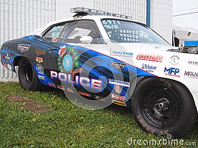 Police Drag Racing Car Editorial Stock Photo