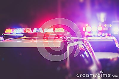 Police DUI Checkpoint Stock Photo