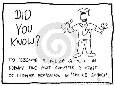 Police education Vector Illustration