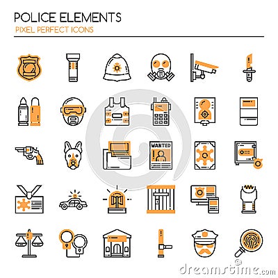 Police Elements Stock Photo