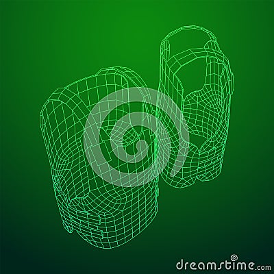 Police flak jacket or bulletproof vest Vector Illustration