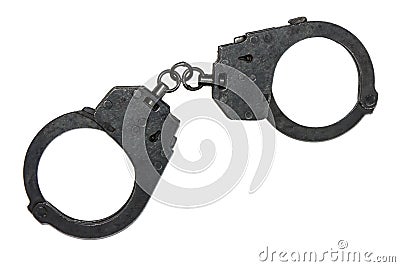 Police handcuffs Stock Photo