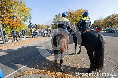 Police on horseback Editorial Stock Photo