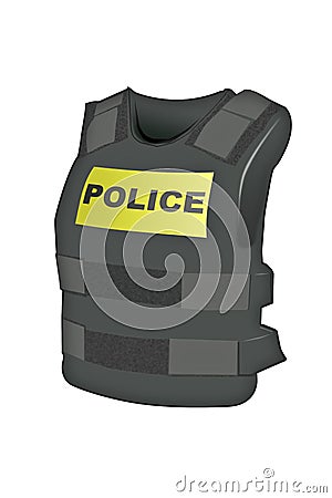 Police Kevlar vest Stock Photo