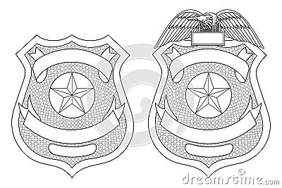 Police Law Enforcement Badge Vector Illustration