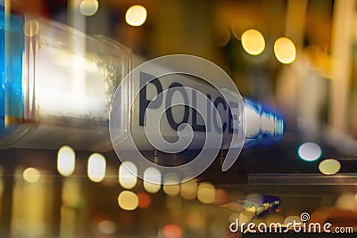 Police lights Stock Photo