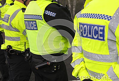 Police line Editorial Stock Photo