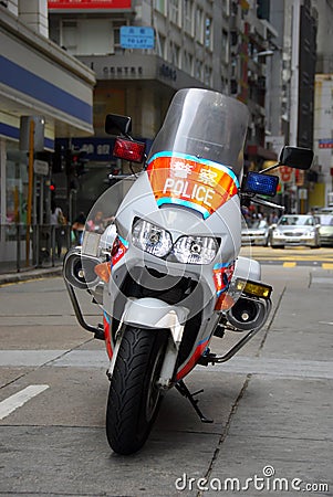 Police Motorbike Stock Photo