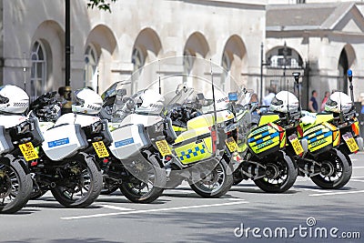 Police motorbike London UK Editorial Stock Photo