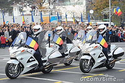 Police motorcycles Editorial Stock Photo
