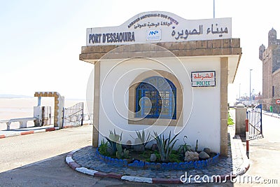 Police office at harbour entrance Editorial Stock Photo