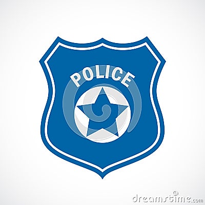 Police officer badge icon Vector Illustration