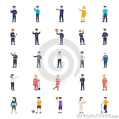 Police Officer Flat Vector Character Vector Illustration