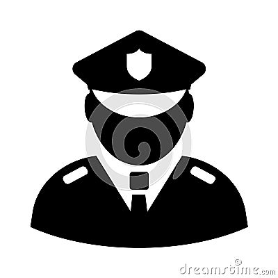 Police officer vector icon Vector Illustration