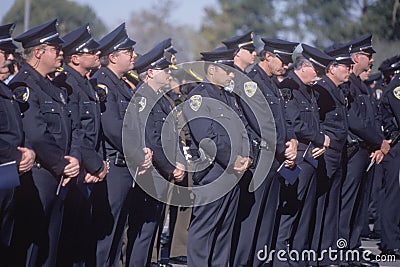 Police officers at funeral ceremony Editorial Stock Photo