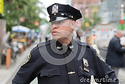 Police officers on the streets Editorial Stock Photo