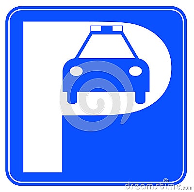 Police parking Vector Illustration