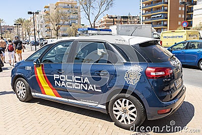 Police patrol car Fuengirola Spain Editorial Stock Photo