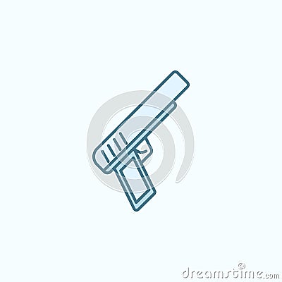 police pistol field outline icon. Element of crime icon Stock Photo