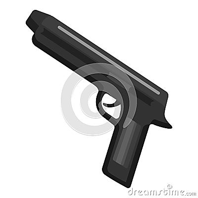 Police pistol icon cartoon vector. Security equipment Vector Illustration