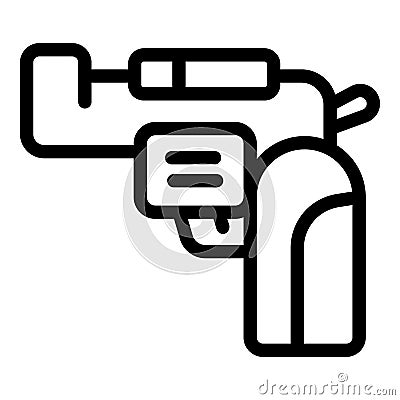 Police pistol icon outline vector. Guard safety Vector Illustration