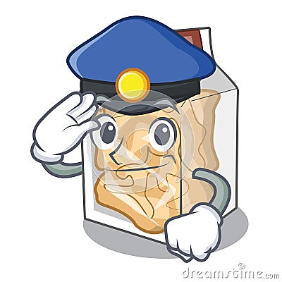 Police pork rinds isolated in the cartoon Vector Illustration