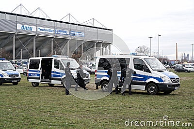 Police presence Editorial Stock Photo