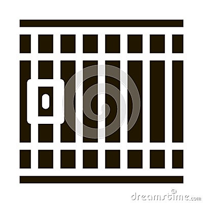 Police Prison Bar Gate Icon Illustration Vector Illustration