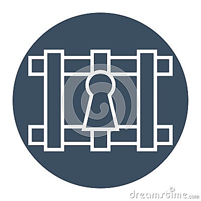 Police prison, icon Vector Illustration